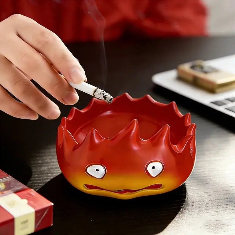 Cartoon Cute Little Flame Ashtray Creative Anti Fly Ash Ashtray Desktop Decoration Home Office… – vue 2 | Chillvibes