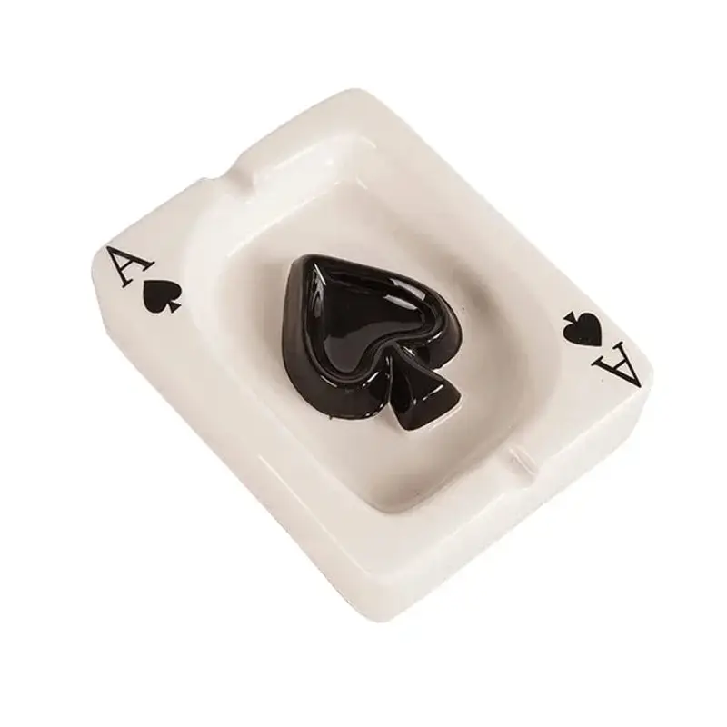 Cendrier en porcelaine – Motif carte à jouer, 4 versions – vue 10 | Chillvibes