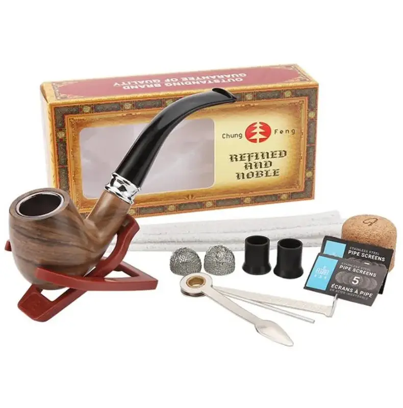 Resin Tobacco Smoking Pipe Wooden Classic Set with 9MM Filter Screen Accessories As Gift for Friends Drop Shipping