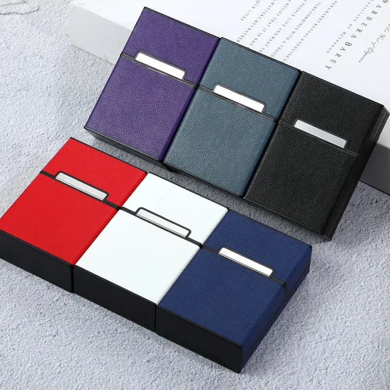 Etui compact PU & acrylique – Finition bicolore noir et rouge – vue 2 | Chillvibes