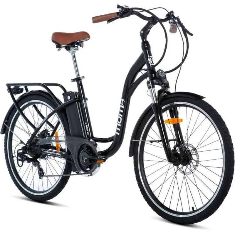 MOMA BIKES – Vélo électrique de ville 26" – Shimano 7 vitesses – Freins à disque hydrauliques | Chillvibes