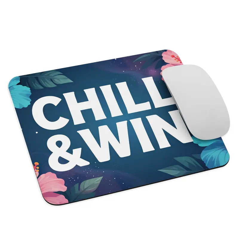 Tapis de souris – Chill and Win surface polyester premium – 22 × 18 cm | Chillvibes